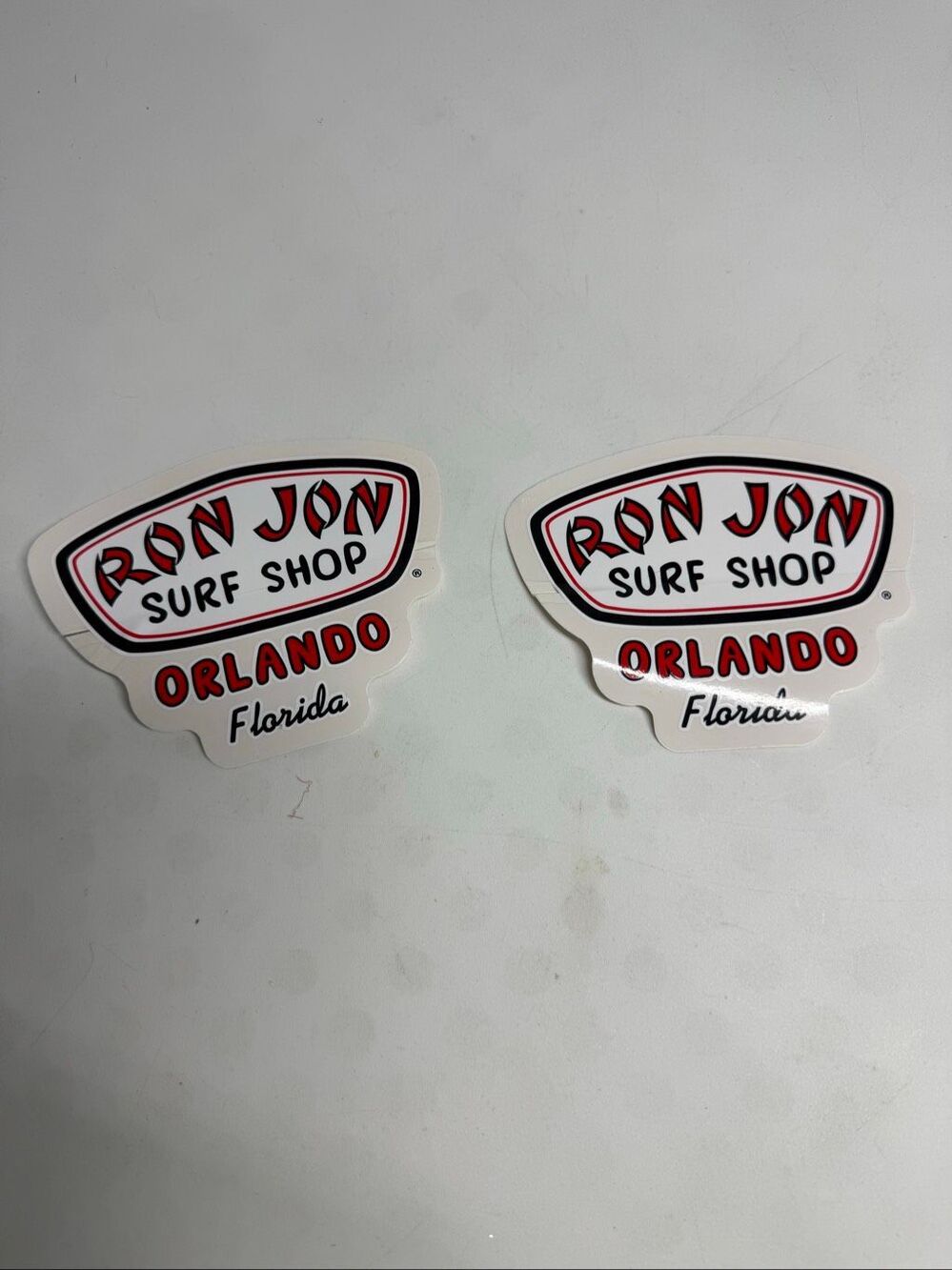 Ron Jon Surf Shop Orlando Florida Stickers Lot Of 2 Surf Shop Decals